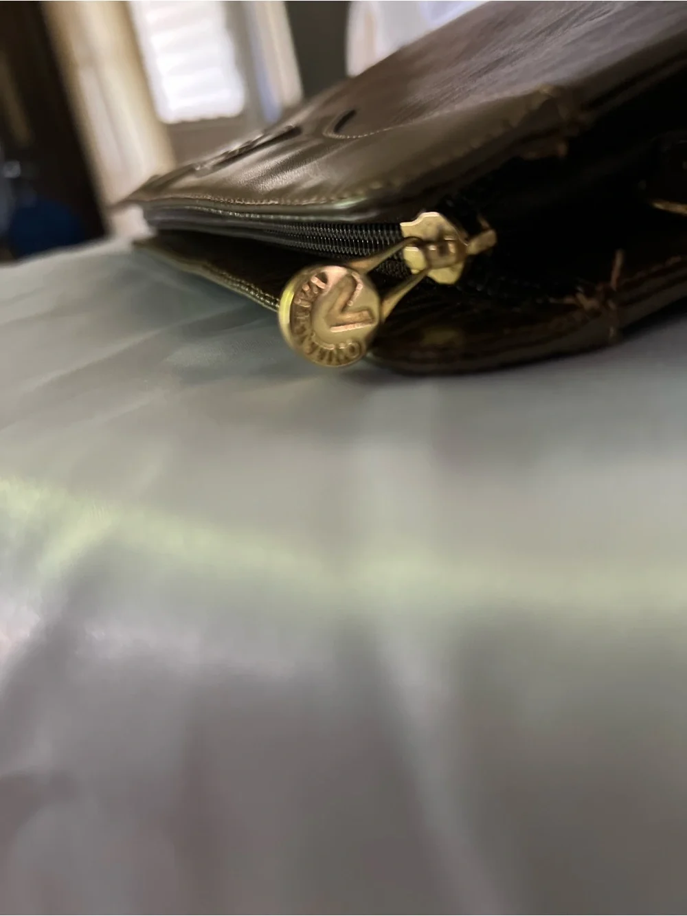 Mario Valentino Brown Monogram Clutch